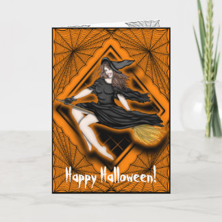 Carte Belle sorcière de Halloween