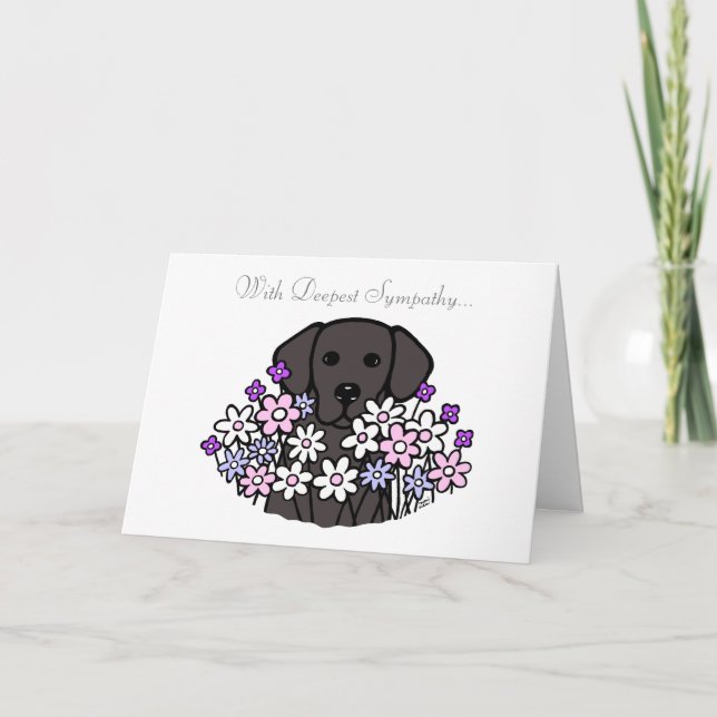 Carte Belle Soul Black Labrador Illustration (Devant)
