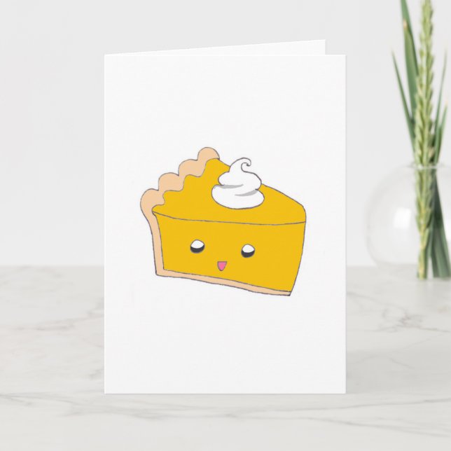Carte Belle tranche à tarte Citrouille (Devant)