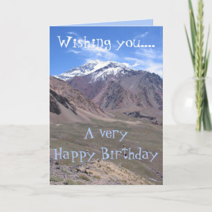 Carte Belle vue sur le parc national Aconcagua, Annivers