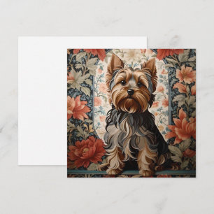 Carte Belle Yorkie Yorkshire Terrier Portrait