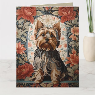 Carte Belle Yorkie Yorkshire Terrier Portrait