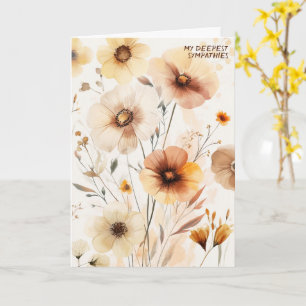 Carte Belles fleurs Fleurs sauvages DÉSOLÉ POUR VOTRE PE