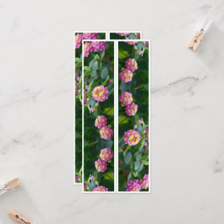Carte Belles Fleurs Roses Deux Signets