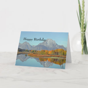 Carte Belles montagnes Automne Photo Anniversaire