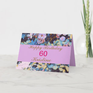 CARTE BELLES PERSONNES PERSONNALISÉES 60E ANNIVERSAIRE J