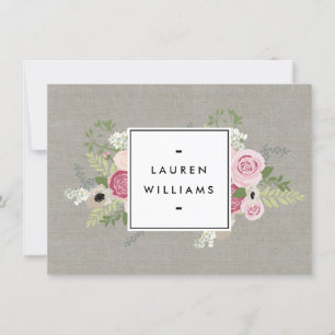 Carte Belles roses roses roses sur le certificat cadeau 