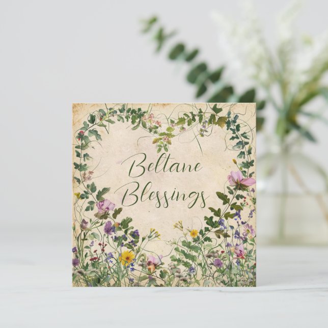 Carte Beltane Holiday Greeting (Debout devant)