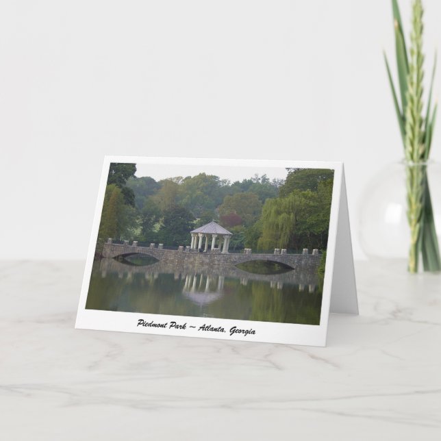Carte Belvédère au parc de Piémont - Atlanta, GA (Devant)
