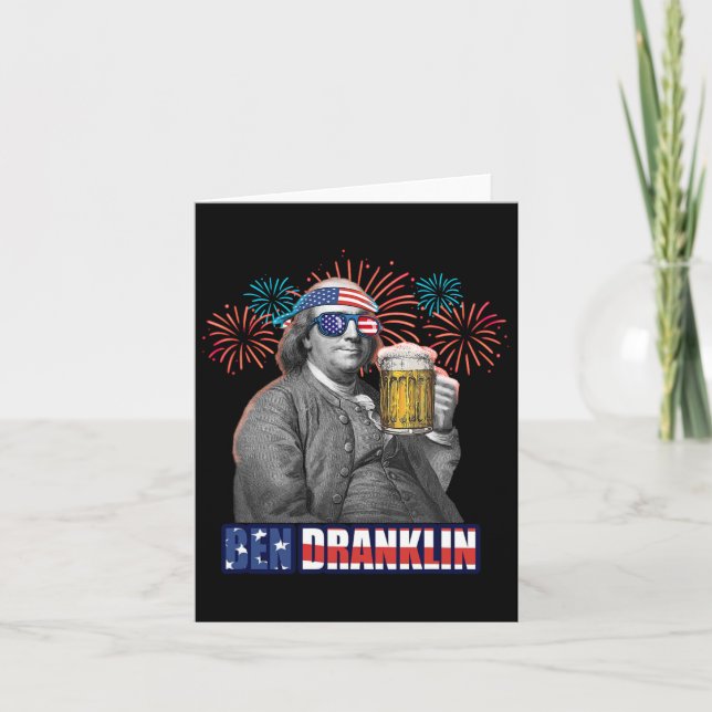 Carte Ben Franklin célébrant la fête de l'indépendance.  (Devant)