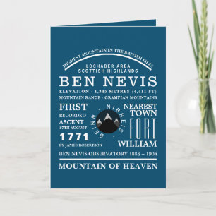 Carte Ben Nevis, Informations sur l'expédition en montag