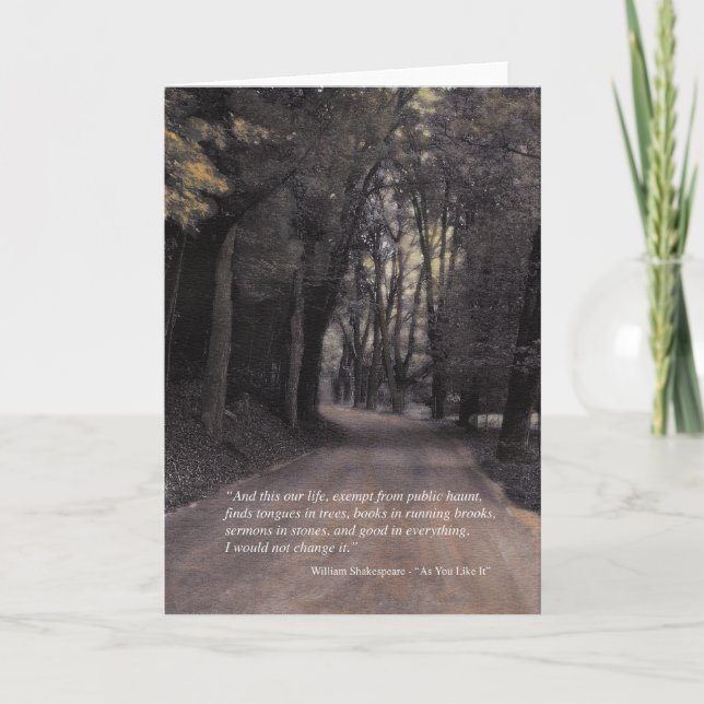Carte Bend in the Buffalo Road - Citation de Shakespeare (Devant)