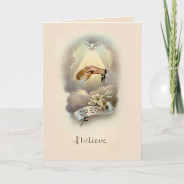 Carte Bénédiction baptismale avec Saint-Esprit (Devant)