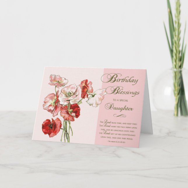 Carte Bénédiction d'anniversaire à une fille spéciale (Devant)