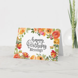 Carte Bénédiction d'anniversaire Le Seigneur Vous Bénit