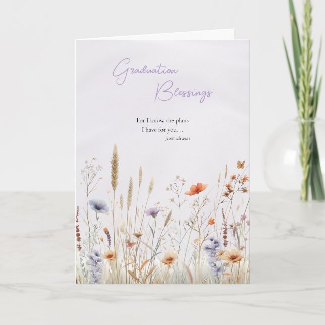 Carte Bénédiction des diplômés de 2025 Chrétien orthodox (Devant)