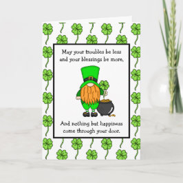 Carte Bénédiction irlandaise | Joyeuse Saint-Patrick | G