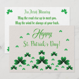 Carte - Bénédiction Shamrock et irlandaise