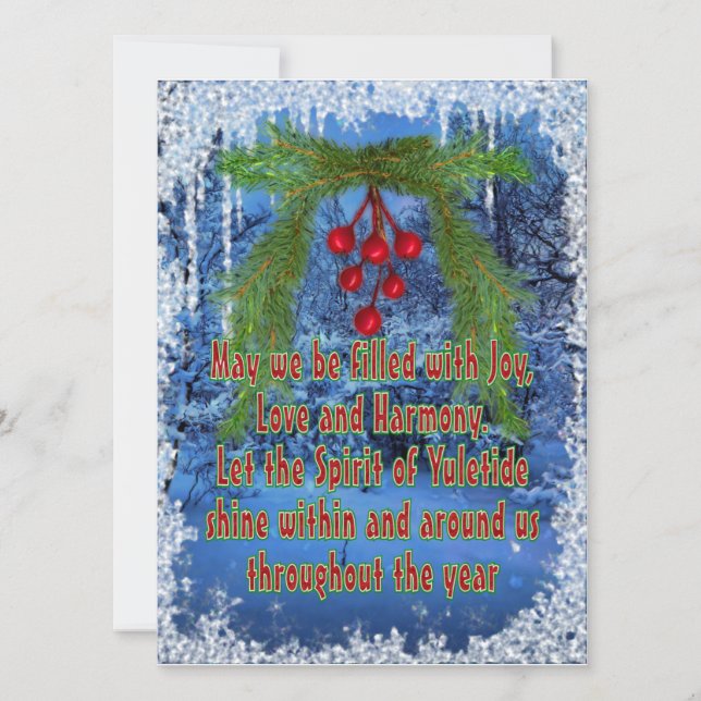 CARTE BÉNÉDICTION YULETIDE (Devant)