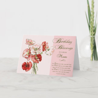 Carte Bénédictions d'anniversaire à une maman spéciale