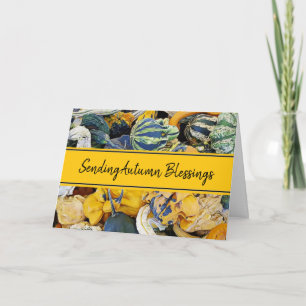 Carte Bénédictions d'automne, pensant à vous