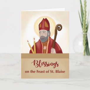 Carte Bénédictions de la fête de la Saint-Blaise