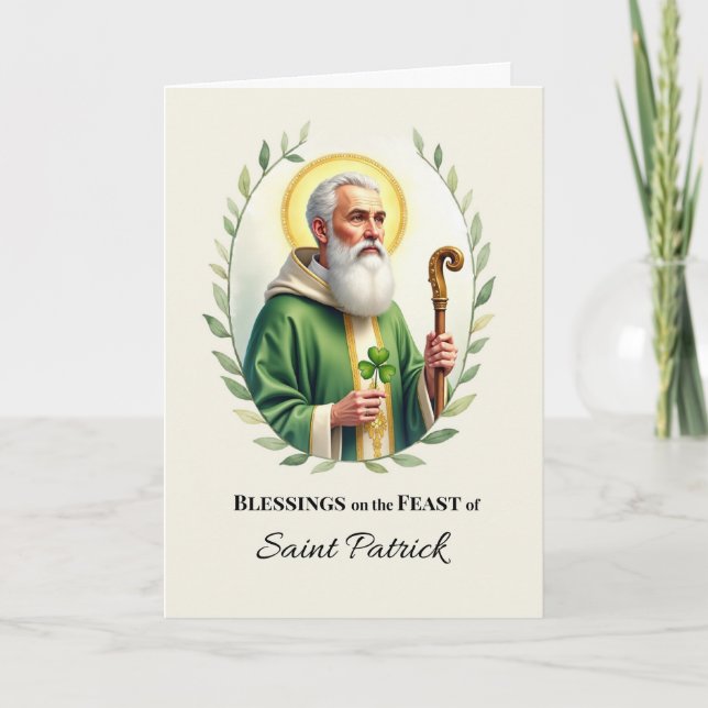Carte Bénédictions de la fête de la Saint-Patrick Couron (Devant)