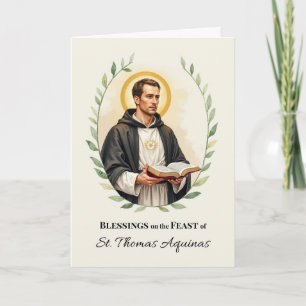 Carte Bénédictions de la fête de Saint Thomas d'Aquin