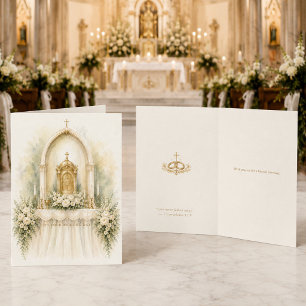 Carte Bénédictions de mariage catholique Salutation