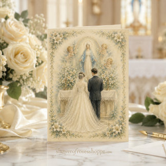 Carte Bénédictions de mariage catholiques Notre-Dame de