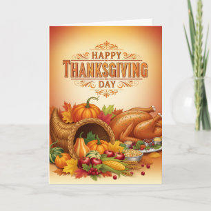 Carte Bénédictions du festin de Thanksgiving — Vœux de f