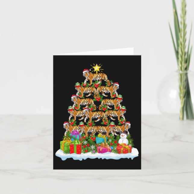 Carte Bengale Tigre Feu de Noël Père Noël Bengale (Devant)