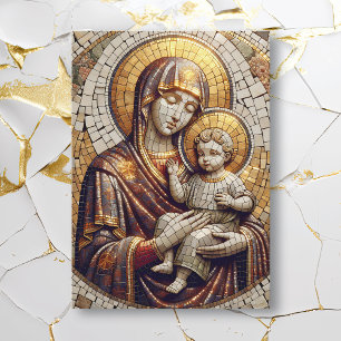 Carte Béni Mère Marie et Bébé Jésus   Noël