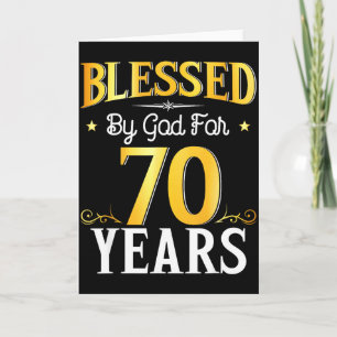 Carte Béni par Dieu pendant 70 ans 70e anniversaire homm