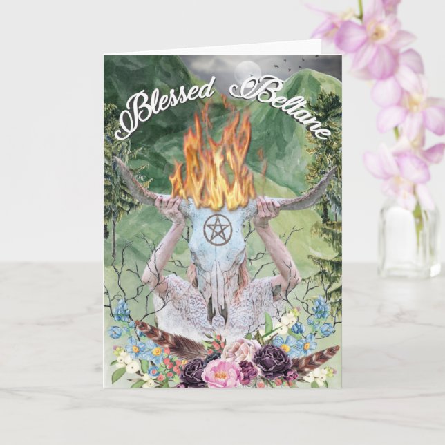 Carte Bénie Beltane Sabbat Vacances Wiccan (Orchidée)