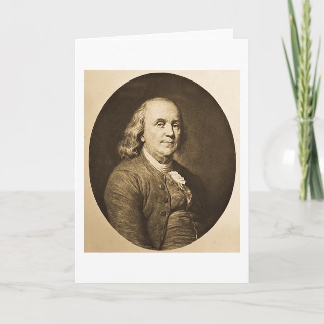 Carte Benjamin Franklin - glissière de lanterne magique (Devant)