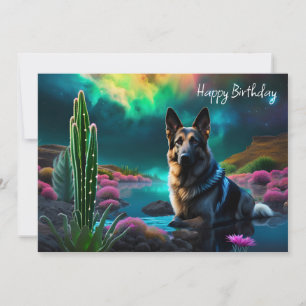 Carte Berger allemand à l'anniversaire d'un monde Alien