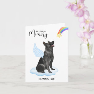 Carte Berger allemand Chien noir Angel animal de compagn