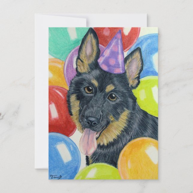 Carte Berger allemand d'anniversaire (Devant)