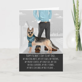 Carte Berger allemand de la Fête des pères de chien