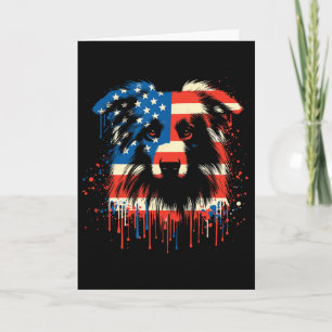 Carte Berger Australien Paint Drip Américain Drapeau Usa