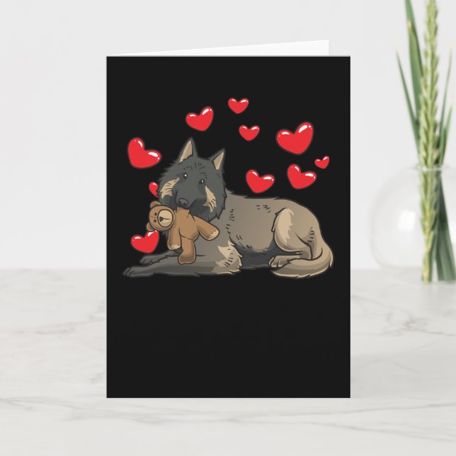 Carte Berger Belge Tervuren Dog À L'Animal Farci (Devant)