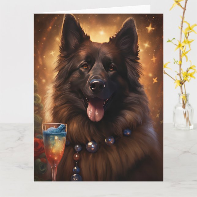 Carte Berger belge Tervuren Nouvel An (Fleur jaune)