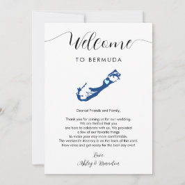 Carte Bermudes Mariage Bienvenue Lettre Itinéraire