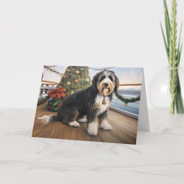 Carte Bernedoodle Christmas Cruise : Pawsome Holiday (Devant)