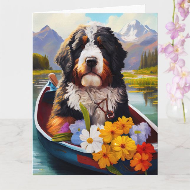 Carte Bernedoodle sur une pagaie : une aventure Pittores (Orchidée)