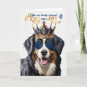 Carte Bernese Mountain Dog King pour une journée d'anniv