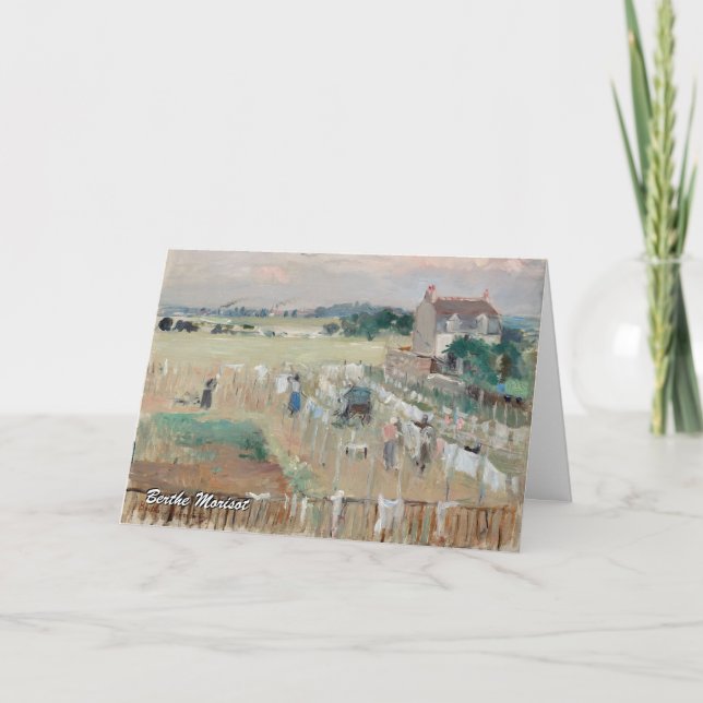 Carte Berthe Morisot - Hanging the Laundry out to Dry (Devant)