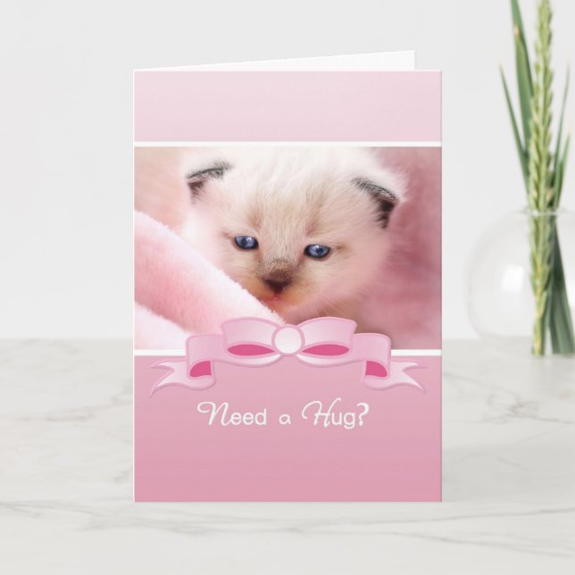 Carte Besoin D'Un Coin, Siamese Kitten, Encouragement De (Devant)