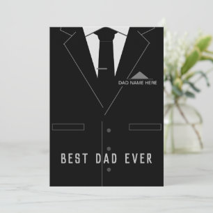 Carte Best DAD Ever Father's Card - Your Name /texte